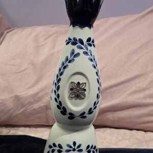 Clase Azul Empty Tequila Bottle - Blue & White